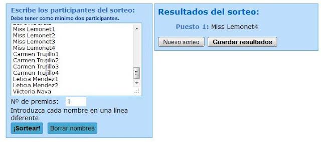 Ganadora del Sorteo de Isalda