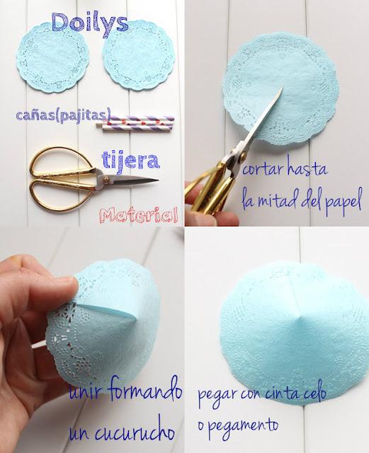 DIY Verano - Summer doily parasol