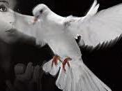 paloma aire, vocales cuelgan lienzo.