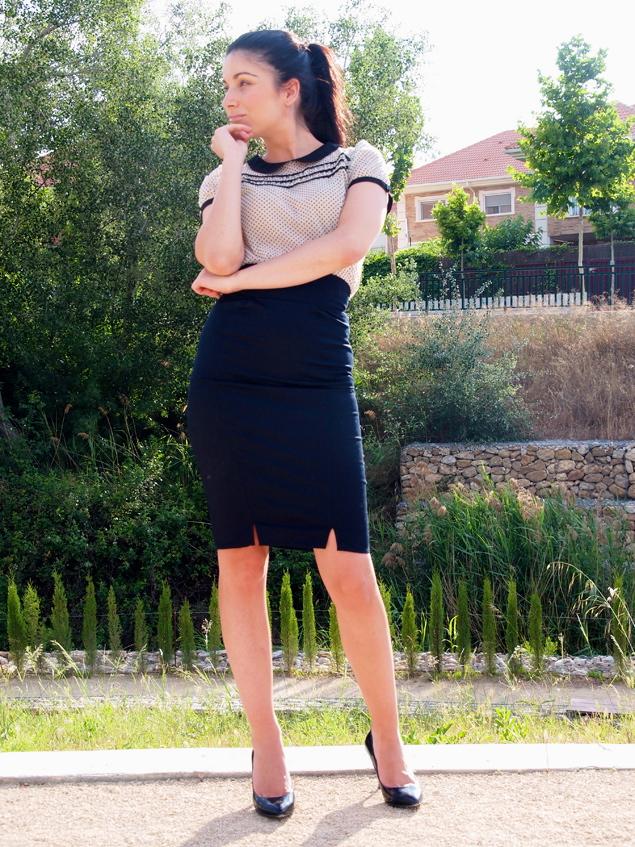 Falda de cintura alta