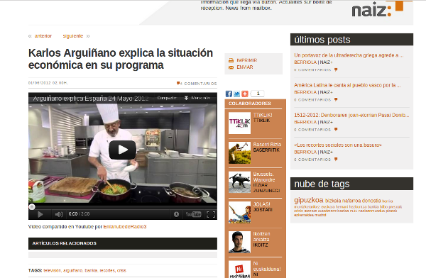 Naiz.info, impresiones sobre el heredero de Gara