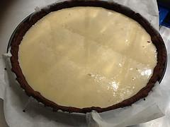 Tarta de cerezas y chocolate blanco