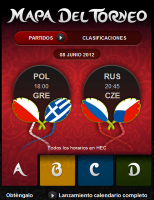 Widget Oficial Euro 2012 (Mapa del Torneo)