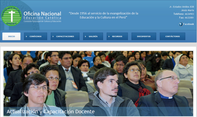 PERÚ: OFICINA NACIONAL DE EDUCACIÓN CATÓLICA PRESENTÓ UN NUEVO SITIO EN INTERNET
