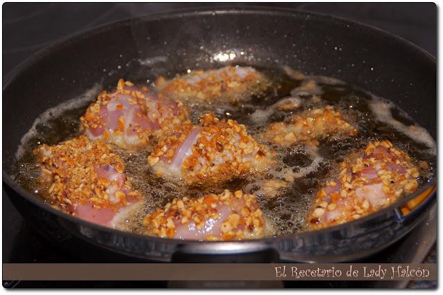 Pollo rebozado con quicos