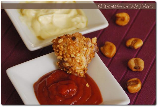 Pollo rebozado con quicos