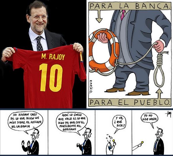 El Préstamo-Rescate a España y Rajoy se va a ver un partido fútbol.
