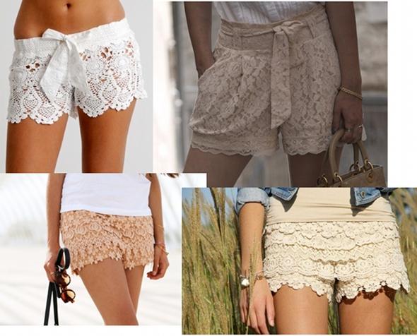 Shorts de Encaje