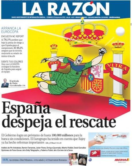 portada del diario La Razon 10 junio 2012