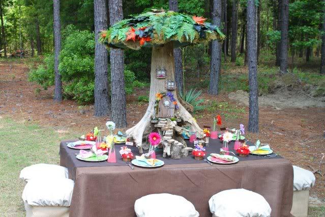 Fiesta del reino encantado de las hadas:Decoración mesas