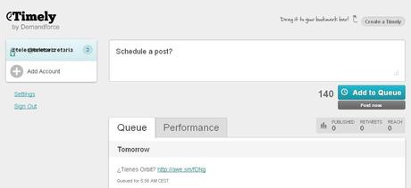 Publica tus tweets con Timely