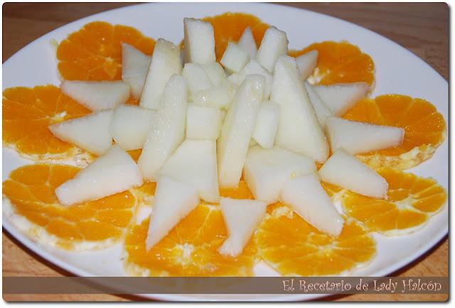 Ensalada de naranja y melón