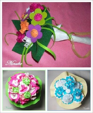 Ramos de Novia Con Flores Artesanales