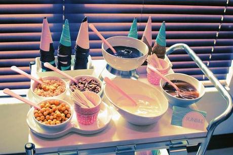 baby shower carrito de aperitivos en colores