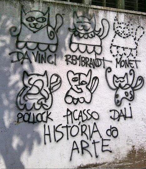 La historia del arte en un graffiti