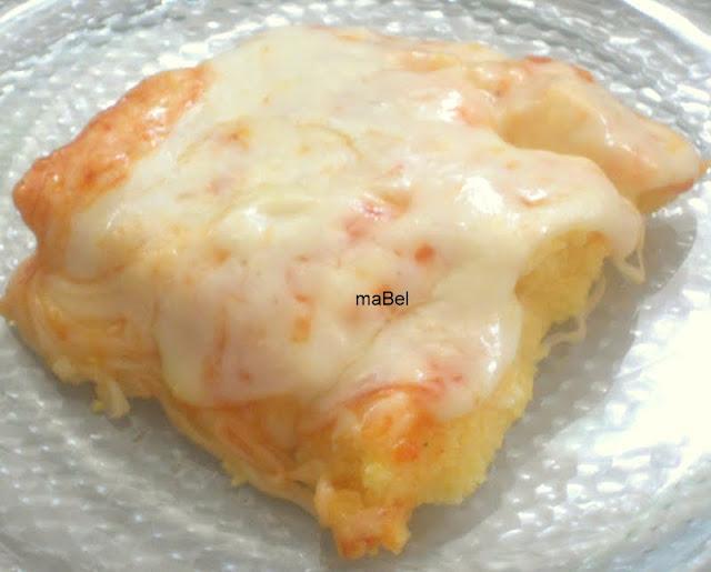 Pizza de harina de maíz - Polenta con queso