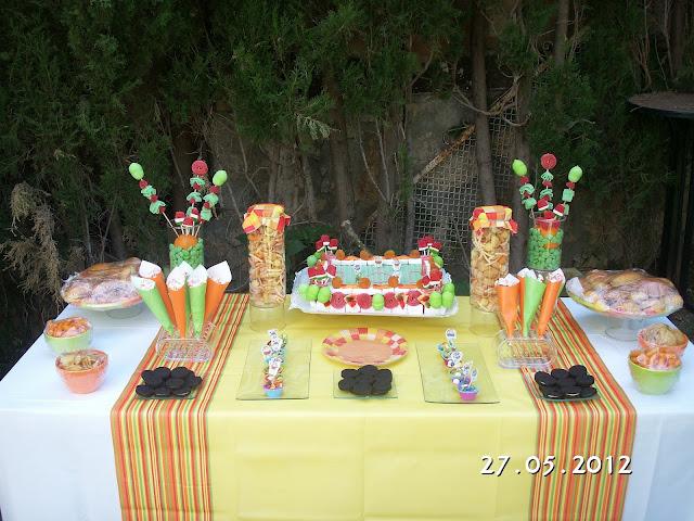 Merienda de cumpleaños: un buffet de chuches sencillo