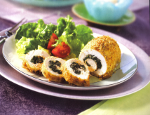 Pollo con relleno de col