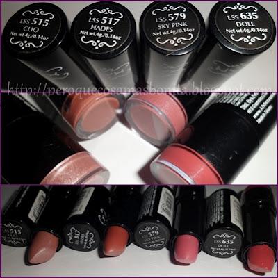 Swatches: Labiales Nyx ( Clio, Hades, Sky Pink y Doll)