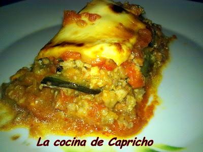 MOUSSAKA DE POLLO LIGERA Y ... 100 SEGUIDORES !!