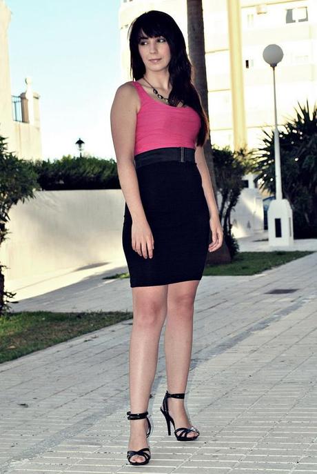 Look of the day: Bicolor dress Bicolor_lovelystyle3