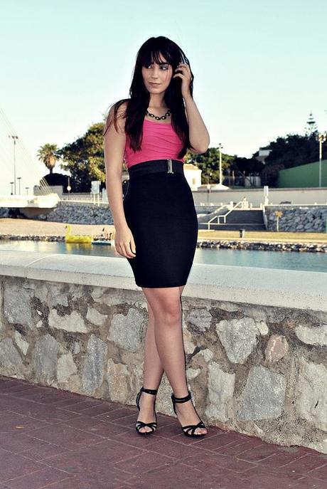 Look of the day: Bicolor dress Bicolor_lovelystyle8