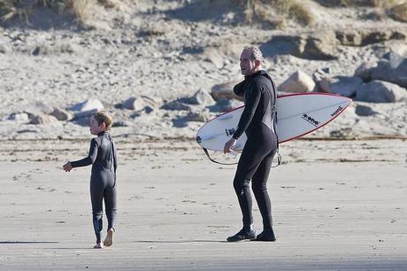 Father and son surf lesson in Morro Bay, CA 4 of 12