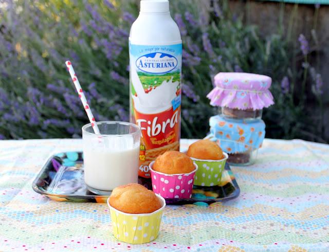 Magdalenas de leche y naranja con Fibra de Central Lechera Asturiana