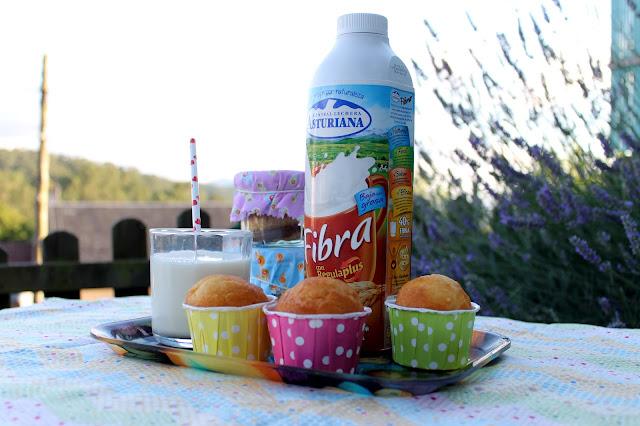 Magdalenas de leche y naranja con Fibra de Central Lechera Asturiana