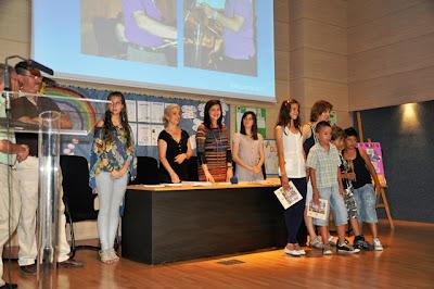 Ana Pomares en la  entrega de premios del XVII Concurso Literario Grupo Leo 2012