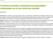 Trastornos mentales afectación neuropsicológica relacionados crónico cannabis Sofía Tziraki