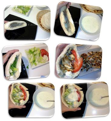 Souvlaki y pan de pita