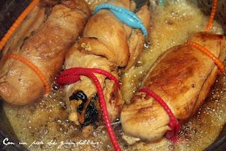 Pechuga de pollo rellena de salsa de setas