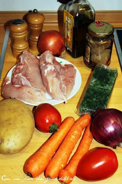 Pechuga de pollo rellena de salsa de setas