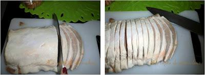 Milhojas de cerdo con crema de mostaza