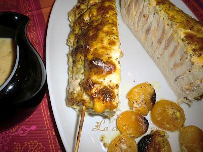 Milhojas de cerdo con crema de mostaza