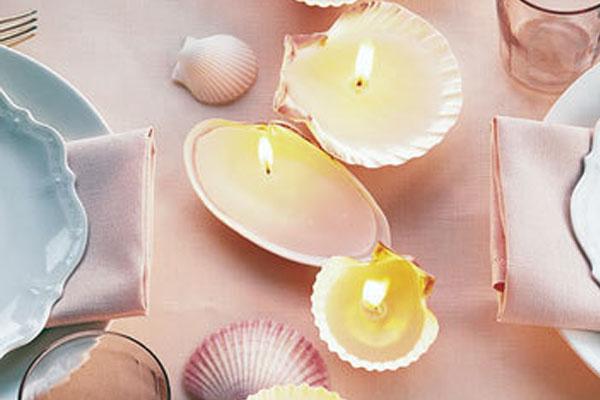 velas marineras para decorar en la mesa