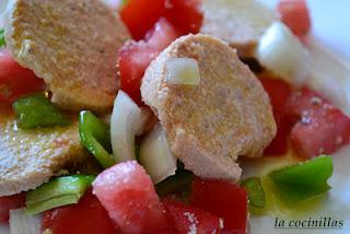 ENSALADA DE HUEVAS DE MERLUZA