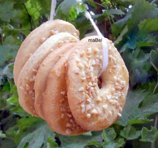 Anillos de arena y cacahuete (maní) o almendras