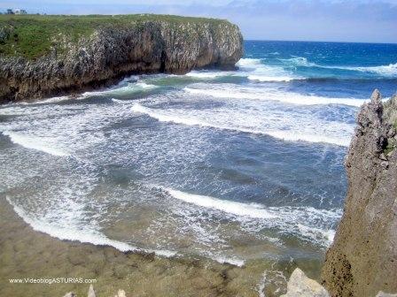 Playa de Guadamía: Nivel costa en bajamar