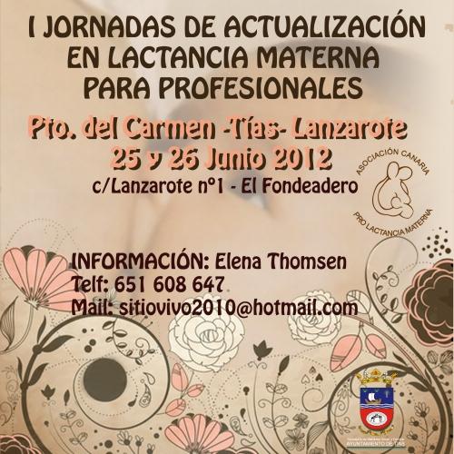 I Jornadas de actualización en Lactancia Materna para profesionales - Lanzarote 2012