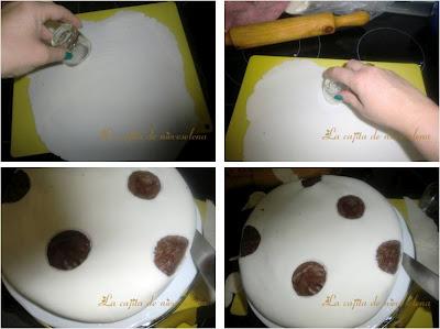 Tarta de chocolate con ratones de mazapán