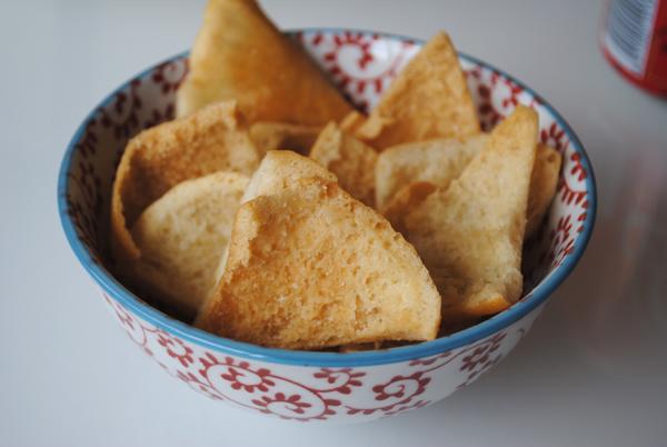 Pita Chips, o corteza de pan de pita