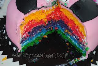 Rainbow cake para princesas piratas