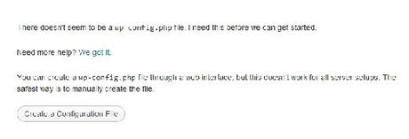 no hay archivo config.php en wordpress