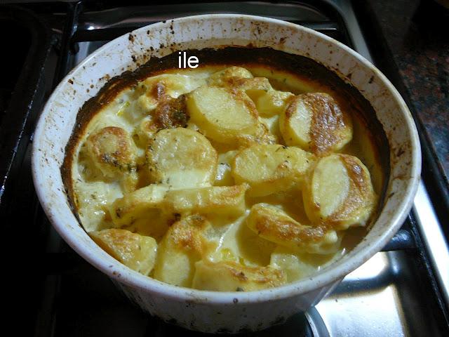 Papas a la crema - Patatas con nata