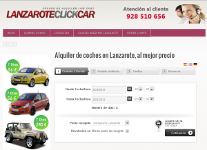 Aquiler de coches en Lanzarote