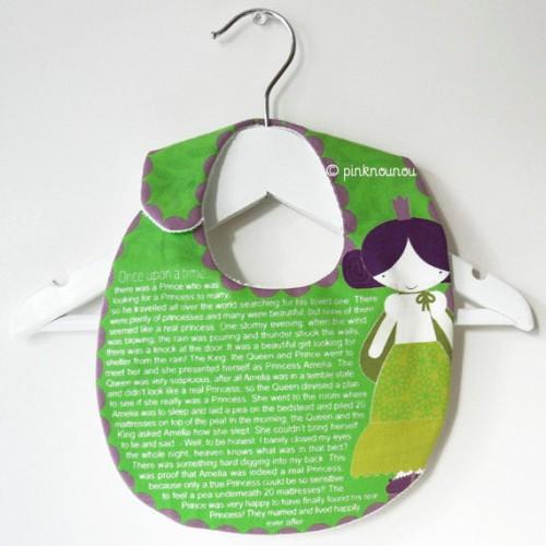 The Princess and the pea tale.jpg  500x500 Baby Bibs that tell a story