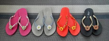 DIY flipflops de distintos colores
