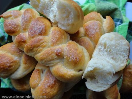 Trenzas. Masa de bollos de leche